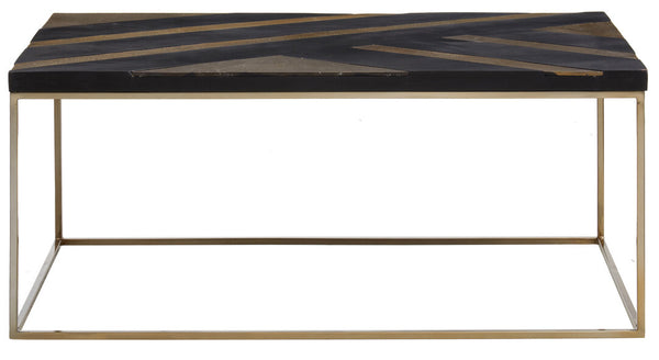 Aris Black And Gold Coffee Table detail image – Xshowhome furniture