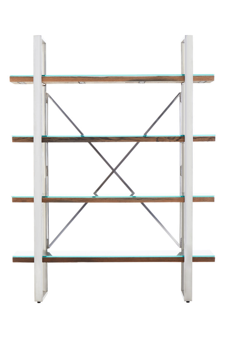 Kerala Natural Wood Four Tier Shelf Unit – Xshowhome furniture