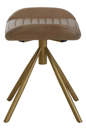 Buffalo Grey Leather Footstool detail image – Xshowhome furniture