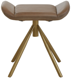 Buffalo Grey Leather Footstool detail image – Xshowhome furniture