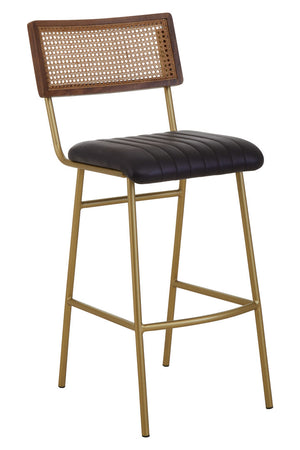 Buffalo Black Leather Bar Chair detail image – Xshowhome furniture