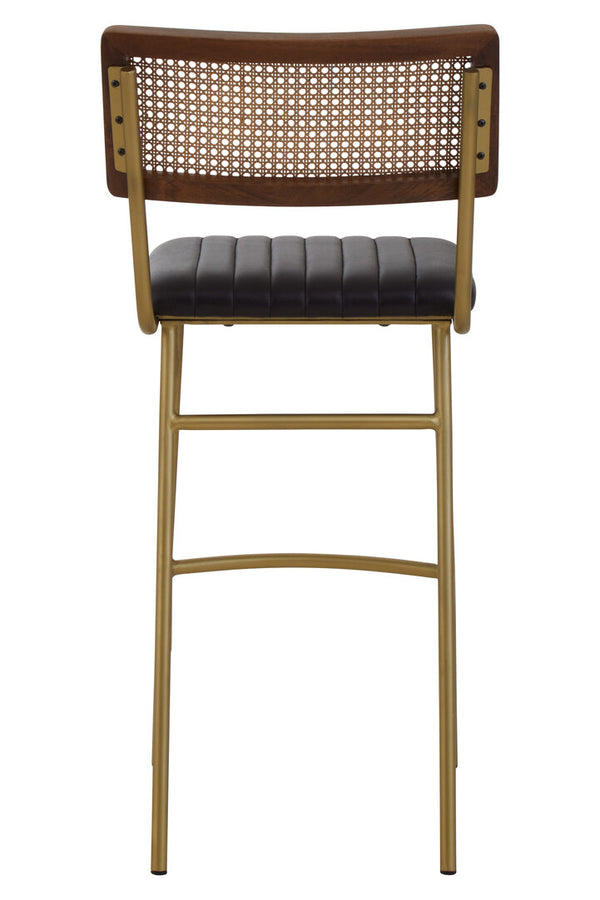 Buffalo Black Leather Bar Chair detail image – Xshowhome furniture