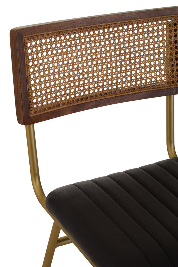 Buffalo Black Leather Bar Chair detail image – Xshowhome furniture