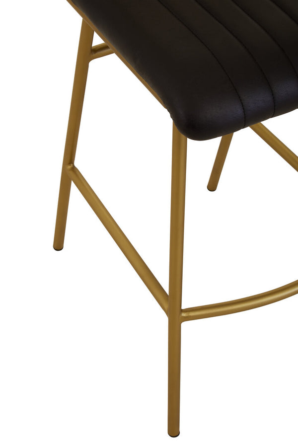 Buffalo Black Leather Bar Chair detail image – Xshowhome furniture