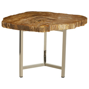 Relic Small Petrified Wood Side Table detail image – Xshowhome furniture
