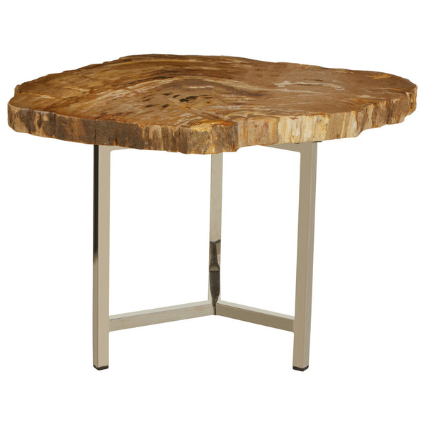 Relic Small Petrified Wood Side Table detail image – Xshowhome furniture
