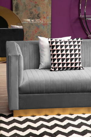 Opal 3 Seat Grey Sofa detail image – Xshowhome furniture