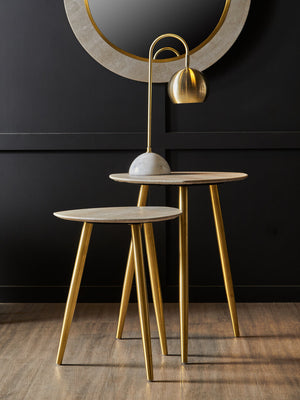 Cadio Set Of Two Shagreen Tables detail image – Xshowhome furniture