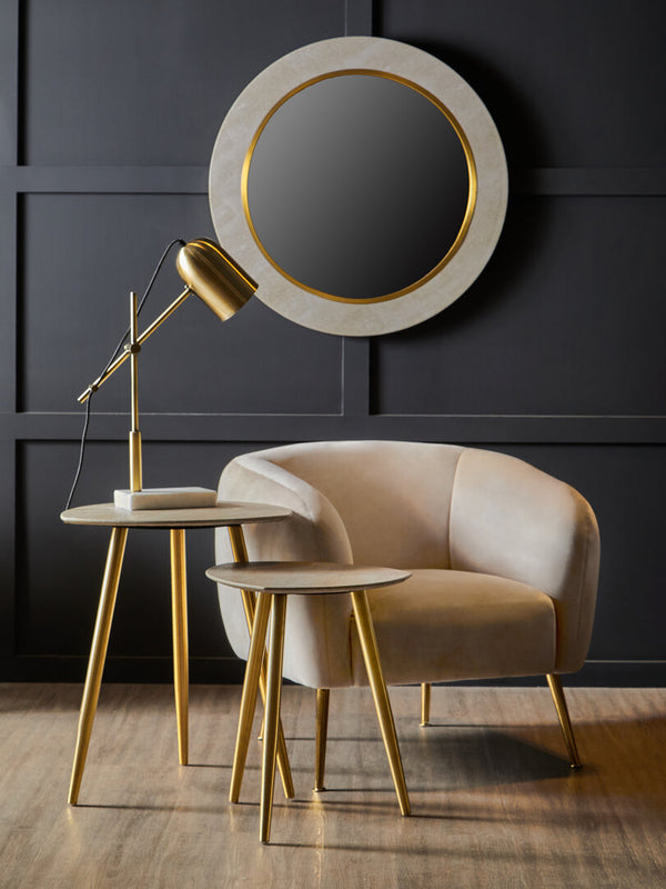 Cadio Set Of Two Shagreen Tables detail image – Xshowhome furniture