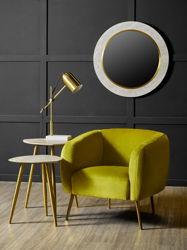 Cadio Set Of Two Shagreen Tables detail image – Xshowhome furniture