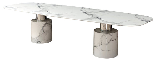 Sesto White Marble Dining Table – Xshowhome furniture