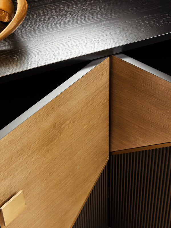 Davoli Black And Grey Sideboard detail image – Xshowhome furniture