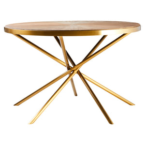Jana Round Fir Wood Dining Table with Splayed Legs – Xshowhome furniture