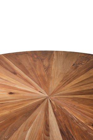 Jana Round Fir Wood Dining Table with Splayed Legs detail image – Xshowhome furniture