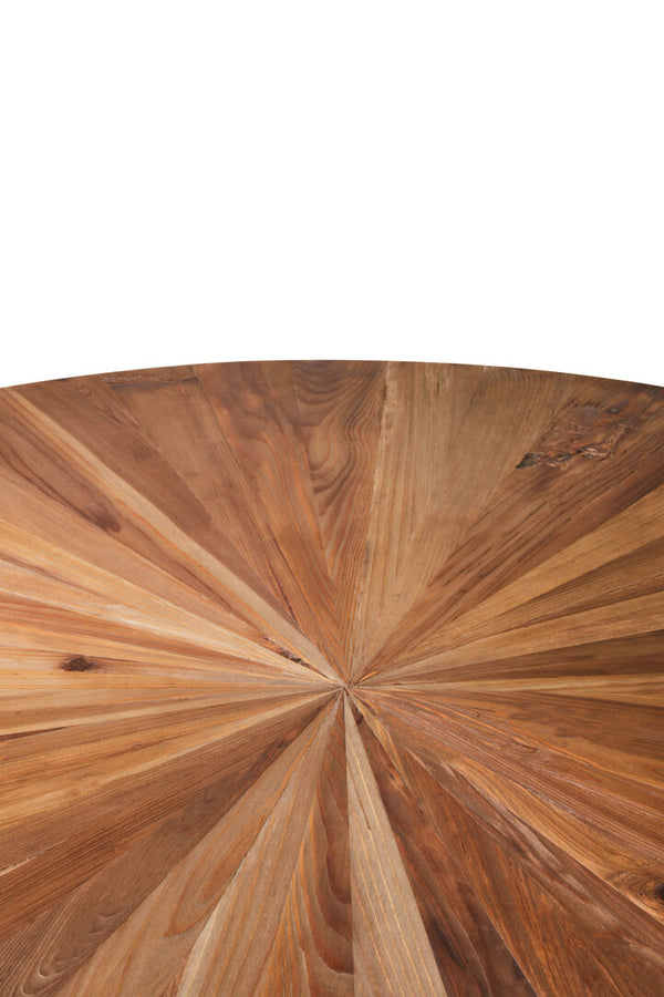 Jana Round Fir Wood Dining Table with Splayed Legs detail image – Xshowhome furniture