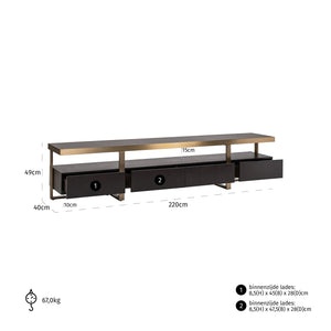 TV cabinet Alexander Jones charcoal (Diddley)