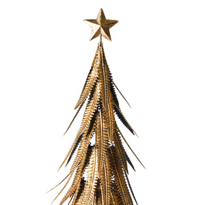 Feathered Metal Gold Tree Sculpture 57cm by Libra, image 2