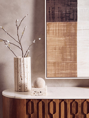 Astratto Neutral Abstract Textured Canvas Wall Art detail image – Xshowhome furniture