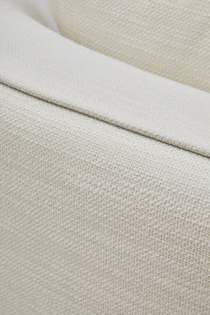 Bilani Cream Linen Effect Curved Chair detail image – Xshowhome furniture