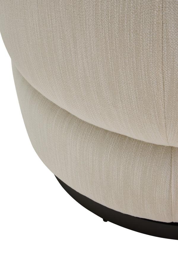 Bordo Textured Cream Curved Swivel Chair detail image – Xshowhome furniture