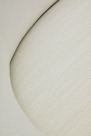 Bordo Textured Cream Curved Swivel Chair detail image – Xshowhome furniture