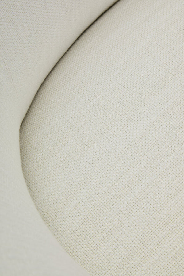 Bordo Textured Cream Curved Swivel Chair detail image – Xshowhome furniture