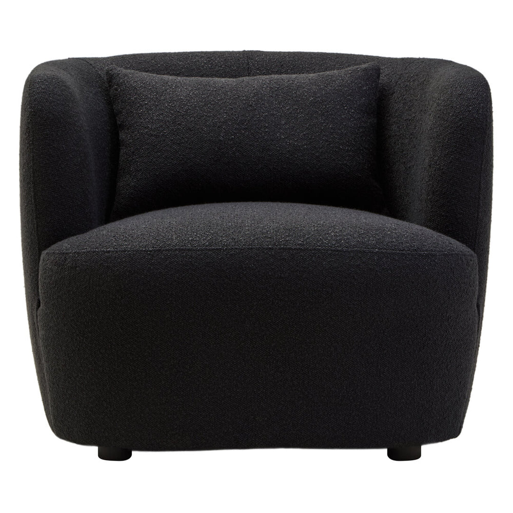 Bruge Textured Black Curved Chair – Xshowhome furniture