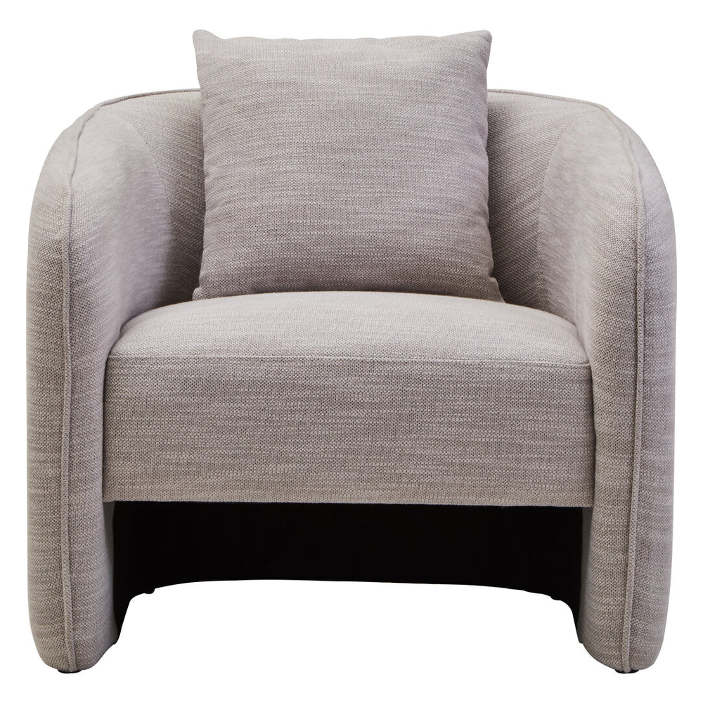 Bilani Grey Linen Effect Curved Chair – Xshowhome furniture