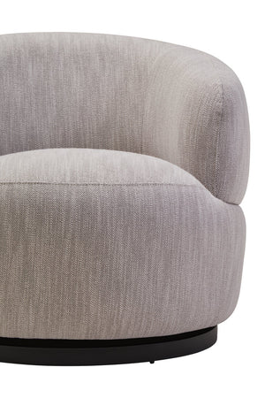 Bordo Textured Grey Curved Swivel Chair detail image – Xshowhome furniture