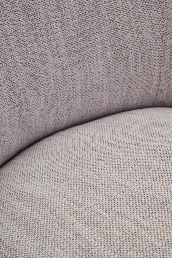 Bordo Textured Grey Curved Swivel Chair detail image – Xshowhome furniture