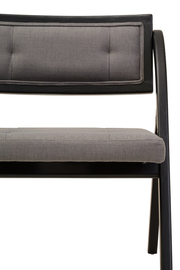 Cebu Grey and Black Elm Wood Folding Chair detail image – Xshowhome furniture