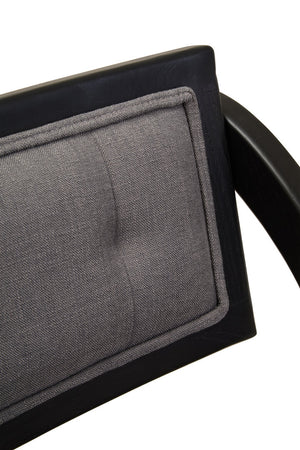 Cebu Grey and Black Elm Wood Folding Chair detail image – Xshowhome furniture