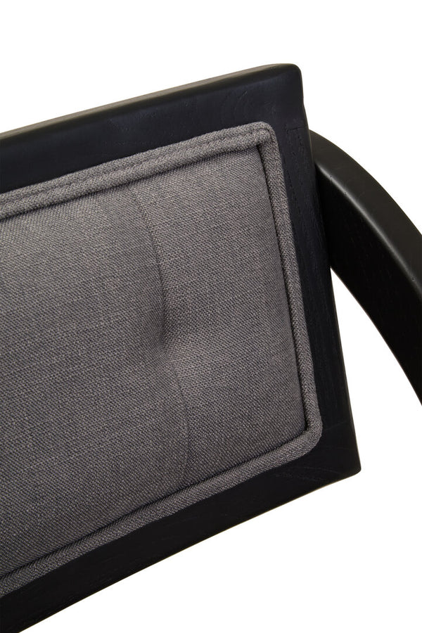 Cebu Grey and Black Elm Wood Folding Chair detail image – Xshowhome furniture