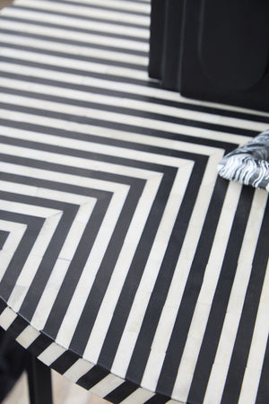 Boho Bone Inlay Coffee Table with Metal Legs detail image – Xshowhome furniture