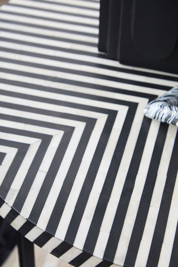 Boho Bone Inlay Coffee Table with Metal Legs detail image – Xshowhome furniture