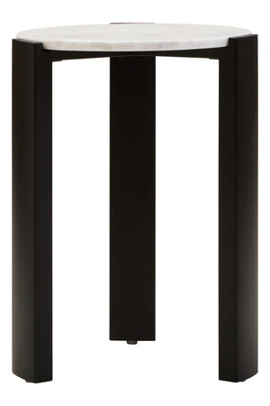Palermo White Marble Top Round Side Table detail image – Xshowhome furniture
