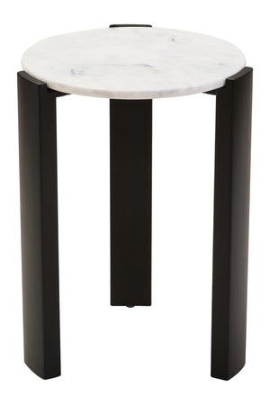 Palermo White Marble Top Round Side Table detail image – Xshowhome furniture