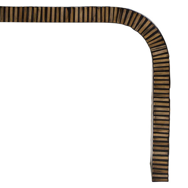 Bambusa Bamboo Inlay Curved Console Table – Xshowhome furniture
