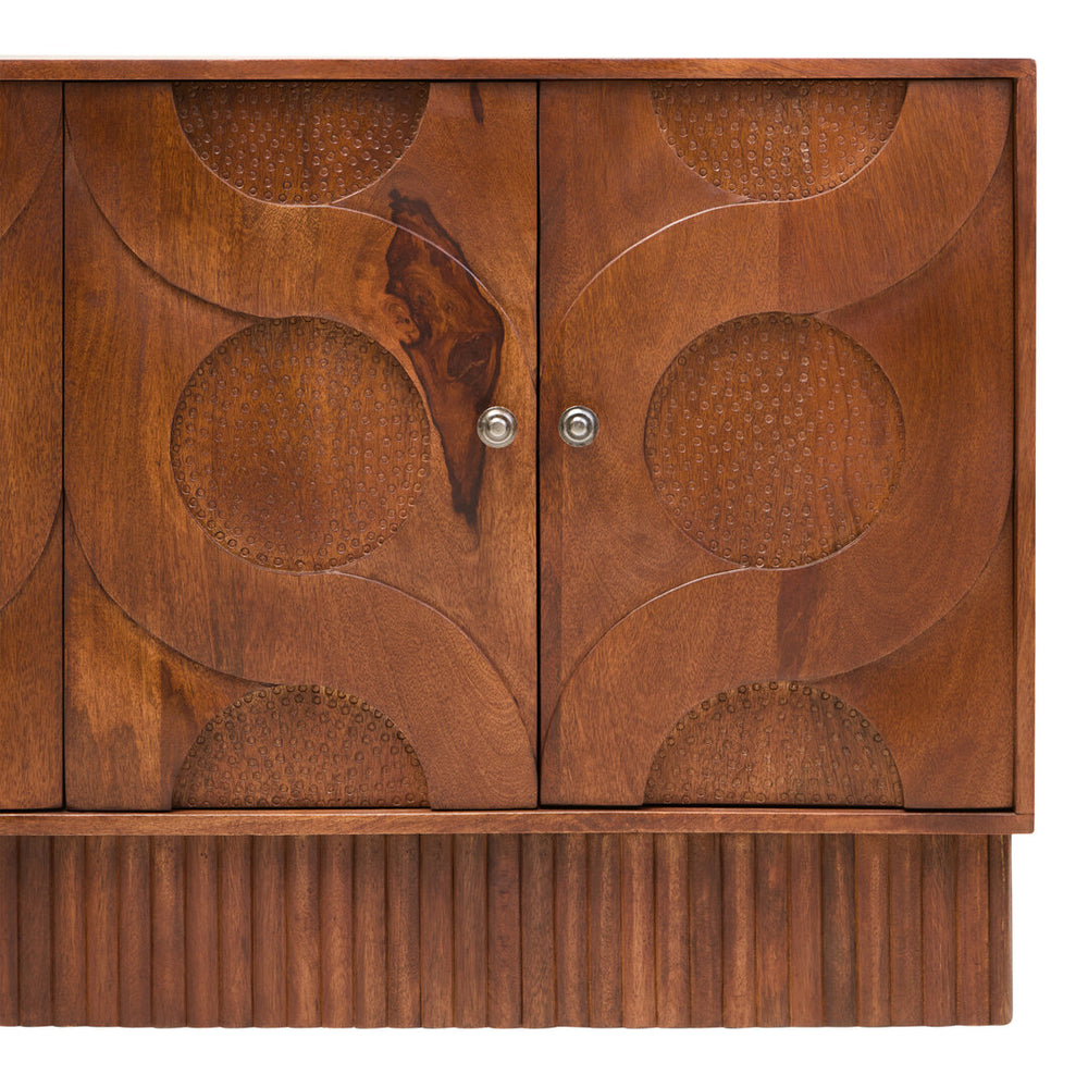 Siva Four Door Mango Wood Hammered Sideboard – Xshowhome furniture