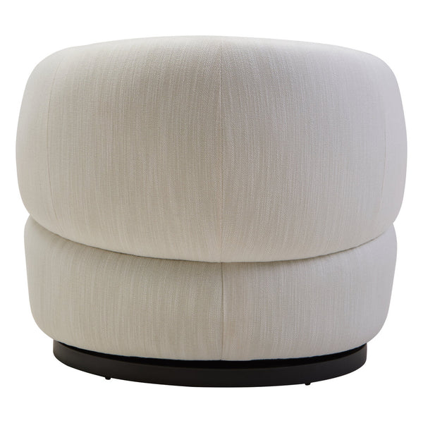 Bordo Textured Cream Curved Swivel Chair detail image – Xshowhome furniture