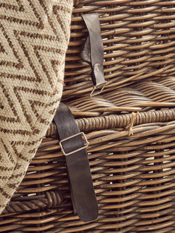 Argento Brown Rattan Storage Trunks -Set of 3 detail image – Xshowhome furniture