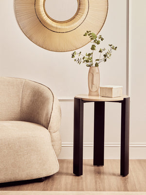 Palermo Cream Marble Top Round Side Table detail image – Xshowhome furniture