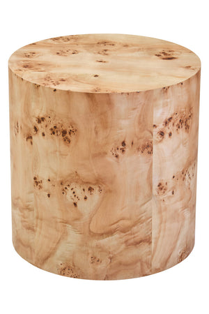 Mota Burl Wood Design Round Side Table detail image – Xshowhome furniture