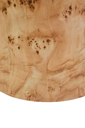 Mota Burl Wood Design Round Side Table detail image – Xshowhome furniture