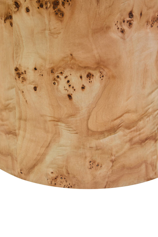 Mota Burl Wood Design Round Side Table detail image – Xshowhome furniture