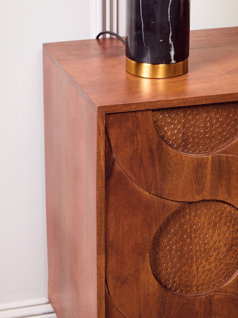 Siva Four Door Mango Wood Hammered Sideboard – Xshowhome furniture