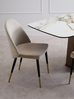 Imperia White Ceramic Marble Effect Rectangular Dining Table detail image – Xshowhome furniture