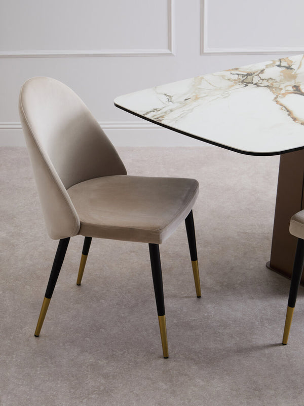 Imperia White Ceramic Marble Effect Rectangular Dining Table detail image – Xshowhome furniture