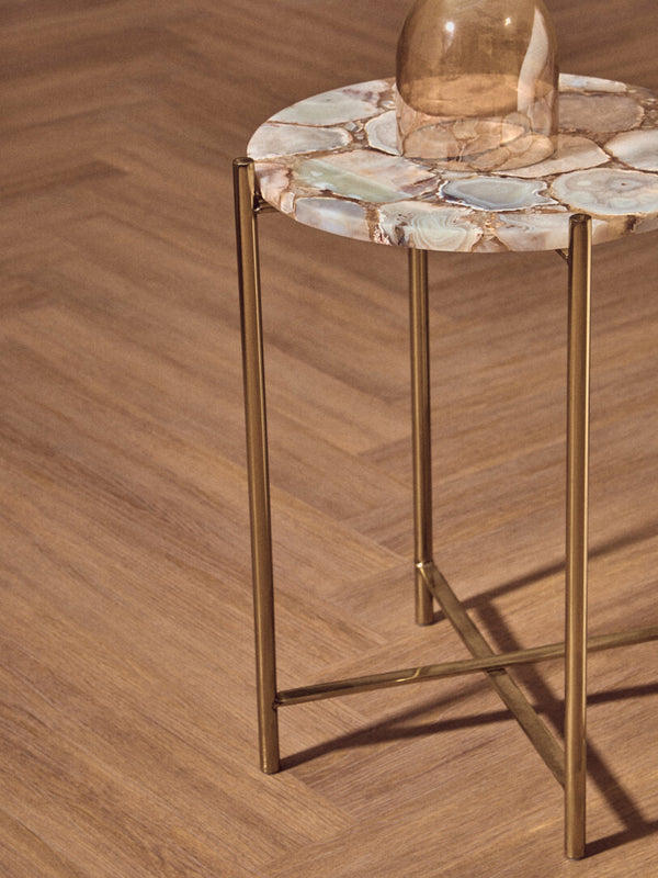 Vita Natural Agate Side Table detail image – Xshowhome furniture