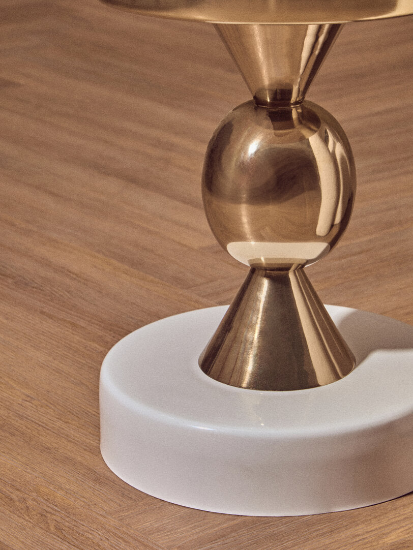 Martini Gold And Ivory Side Table – Xshowhome furniture